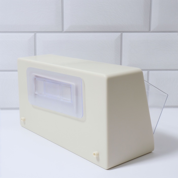 Органайзер для хранения, подвесной, 2 секции, 22,5 × 13,5 × 12 см, цвет молочный/прозрачный