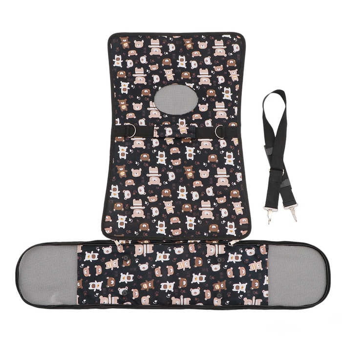 Сумка-переноска каркасная  Сумка-переноска каркасная "Медвежонки", размер M, 40 х 21 х 27 см, чёрный