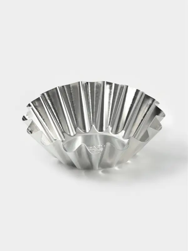 Форма для выпечки кекса, d=9.5 см, h=3.5 см, жесть, серебристая