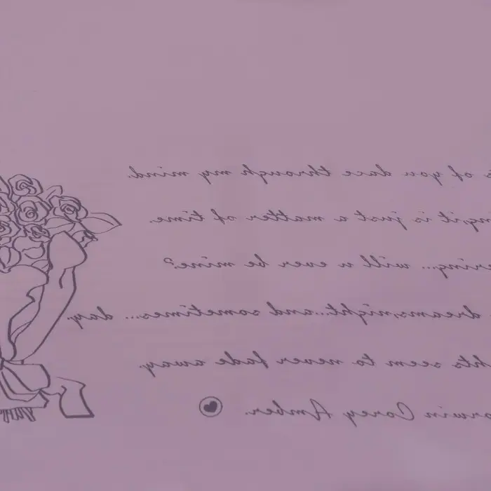 Пленка в листах, 58×58 см, Пленка в листах, 58×58 см, "Мысли о тебе..", пудра светлая, 50 микрон