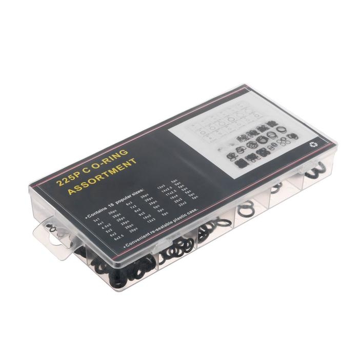 Набор резиновых прокладок, 18 размеров, 225 шт Набор резиновых прокладок, 18 размеров, 225 шт