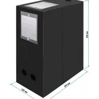 Папка-короб архивная А4, корешок 120 мм, пластик, Calligrata, вырубная застежка, чёрная, до 1100 листов