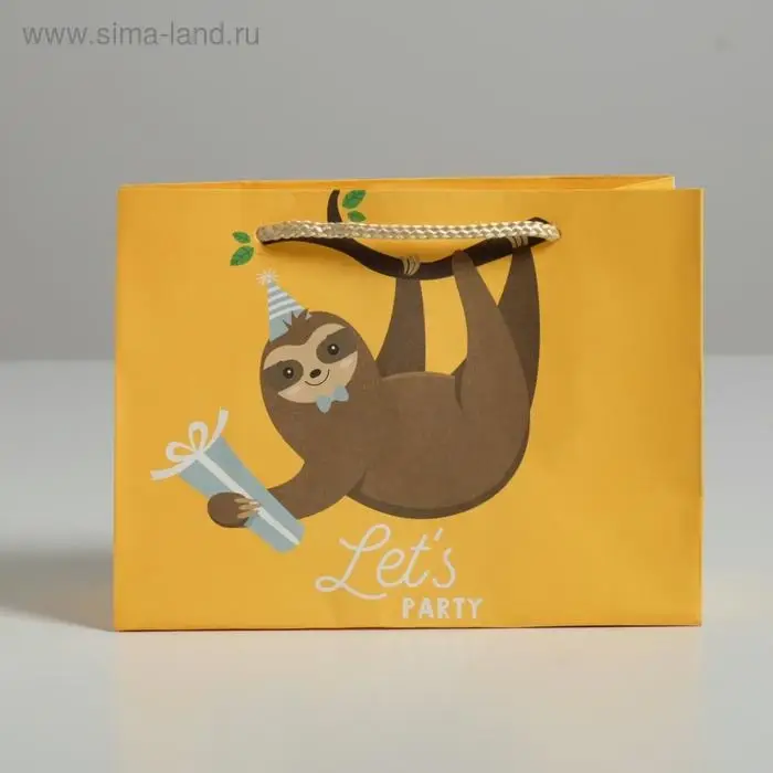 Пакет подарочный, упаковка, Let`s party, 14.5 х 19.5 х 8.5 см