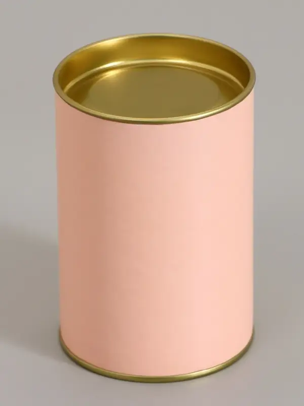 Тубус 73&times;110 мм (90 мм внутренняя высота), персиковая, металлическая крышка