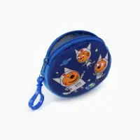 Кошелек детский плюшевый &laquo;Три кота&raquo; синий 9&times;9&times;1