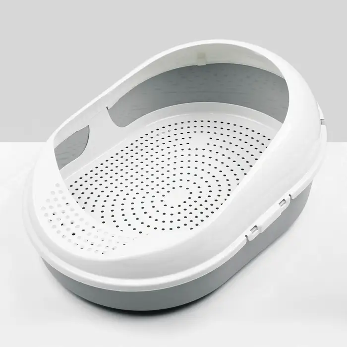 Лоток для кошек с сеткой и бортом &laquo;Космо&raquo; 51.9&times;37.8&times;21.3 см, серый