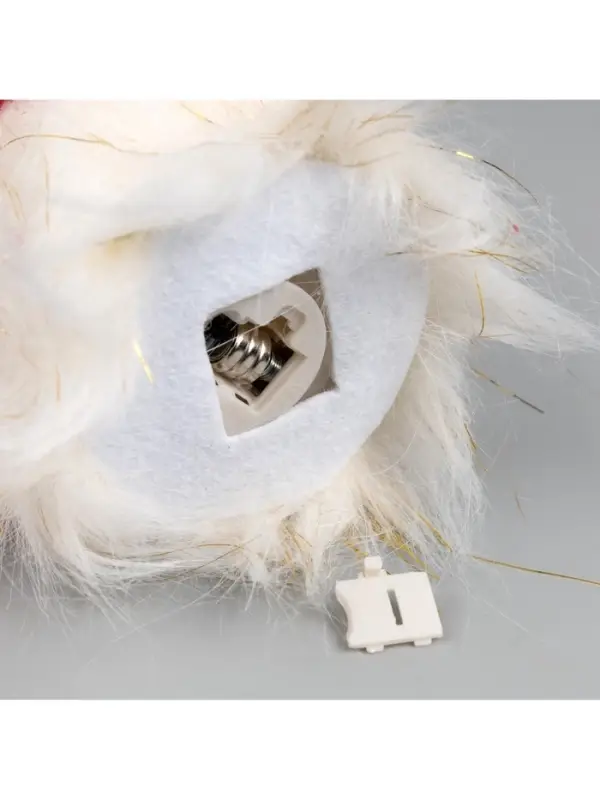 Светодиодная фигура &laquo;Гном красный&raquo; 12&times;19&times;12 см, текстиль, от батареек AG10&times;3, свечение тёплое белое