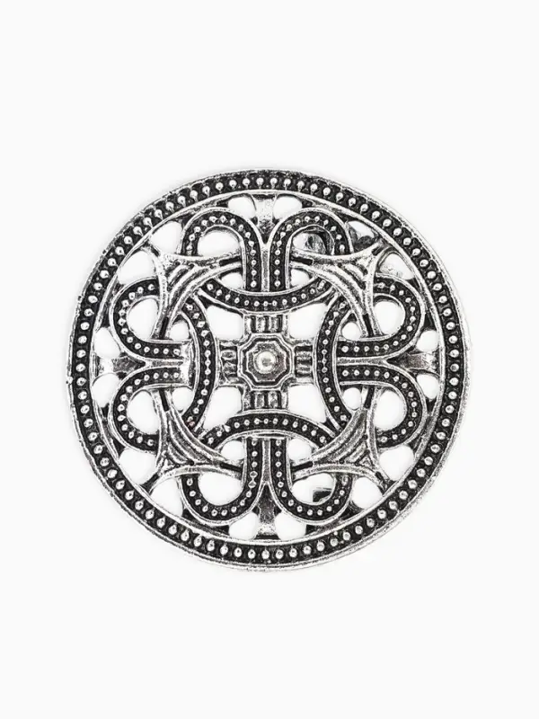 Брошь &laquo;Скандинавия. Кельтские узлы&raquo;, цвет чернёное серебро