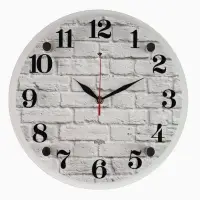 Часы настенные интерьерные &laquo;Кирпичи&raquo;, d=30 см, бесшумные