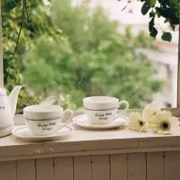 Чайный сервиз SL Home &laquo;Милый дом&raquo;, 4 предмета: 2 чашки 275 мл, 2 блюдца d=15.5 см, фарфор, белый