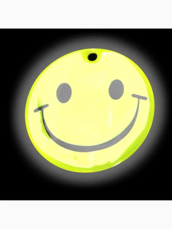 Светоотражающий элемент &laquo;Смайлик-улыбка&raquo;, двусторонний, d=5 см, жёлтый