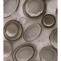 Чайная пара Magistro Vintage, 230 мл, фарфор, серая