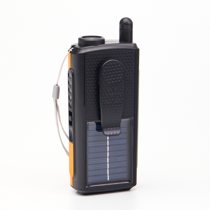 Фонарь аккумуляторный, 1500 мАч, радио, колонка, с солнечной батареей, оранжевый Фонарь аккумуляторный, 1500 мАч, радио, колонка, с солнечной батареей, оранжевый