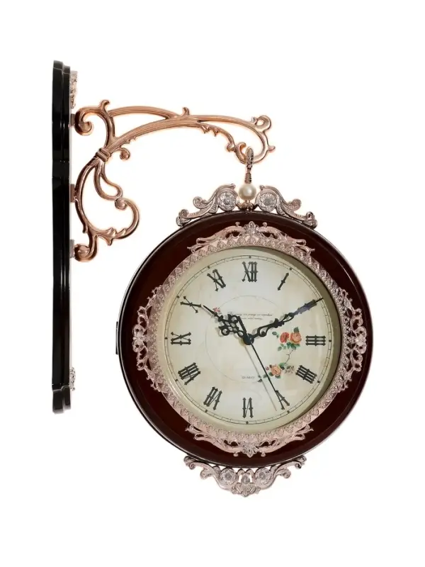Часы настенные двусторонние &laquo;Розы&raquo;, подвес, 41&times;33 см