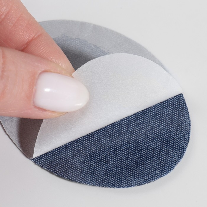 Набор заплаток для одежды «Синий спектр», овальные, термоклеевые, 7 × 5 см, 5 шт Набор заплаток для одежды «Синий спектр», овальные, термоклеевые, 7 × 5 см, 5 шт