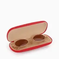 Футляр для очков на хлопушке, размер 16&times;5.8&times;3 см, красный