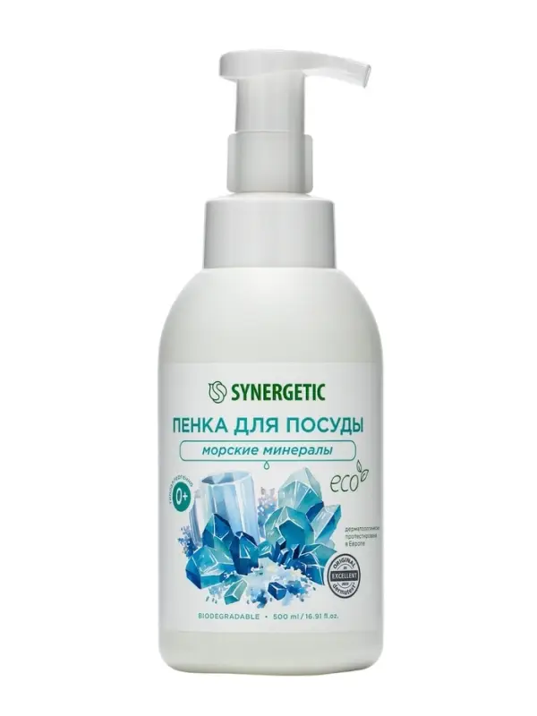 Пенка для мытья посуды Synergetic «Морские минералы», 500 мл