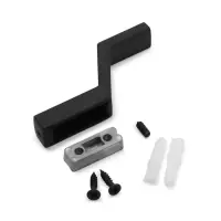 Крючок мебельный CAPPIO TRANQUILITY, однорожковый, цвет черный, набор 10 шт