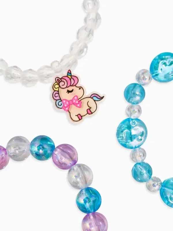 Комплект детский «Выбражулька» 4 предмета,3 браслета, 1 клипсы, единорог, сердце, цветной Комплект детский «Выбражулька» 4 предмета,3 браслета, 1 клипсы, единорог, сердце, цветной