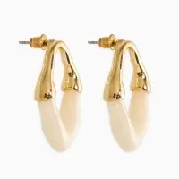 Серьги акрил &laquo;Сталактиты&raquo;, цвет молочный в золоте