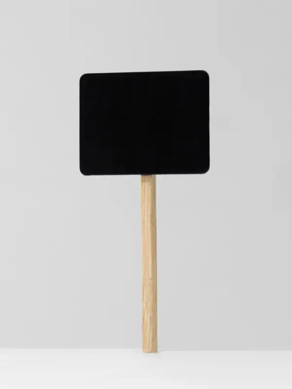 Ценник меловой на ножке &laquo;Прямоугольник&raquo;, 10 шт. 8&times;3.5 см, чёрный