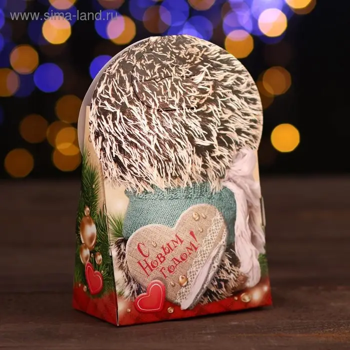 Коробка картонная «Ёжик Тим», 12×6.6×14.4 см