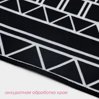 Коврики для ванной и туалета Доляна &laquo;Марокканский&raquo;, 2 шт., 50&times;80, 40&times;50 см, чёрно-белые