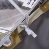 Москитная сетка с планкой, белая, окантовка серая