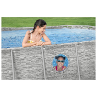 Бассейн каркасный Power Steel Swim Vista, 427 х 250 х 100, фильтр-насос, лестница, тент, 56714 Bestway