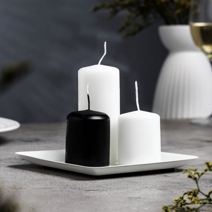 Подсвечник металл Подсвечник металл "Тарелка", 12,6х12,6х1,3 см, белый