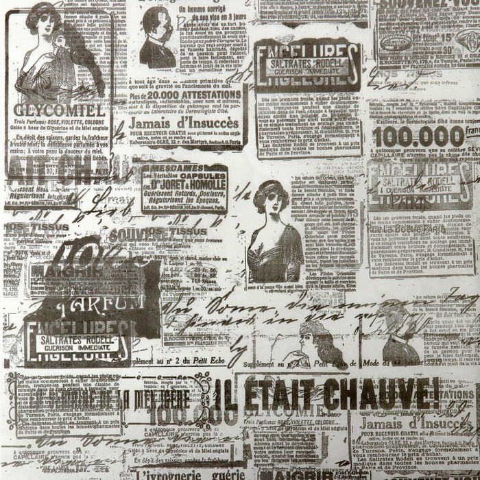 Силиконизированная бумага для выпечки  Силиконизированная бумага для выпечки ""Газета старая" 38 х 5 м