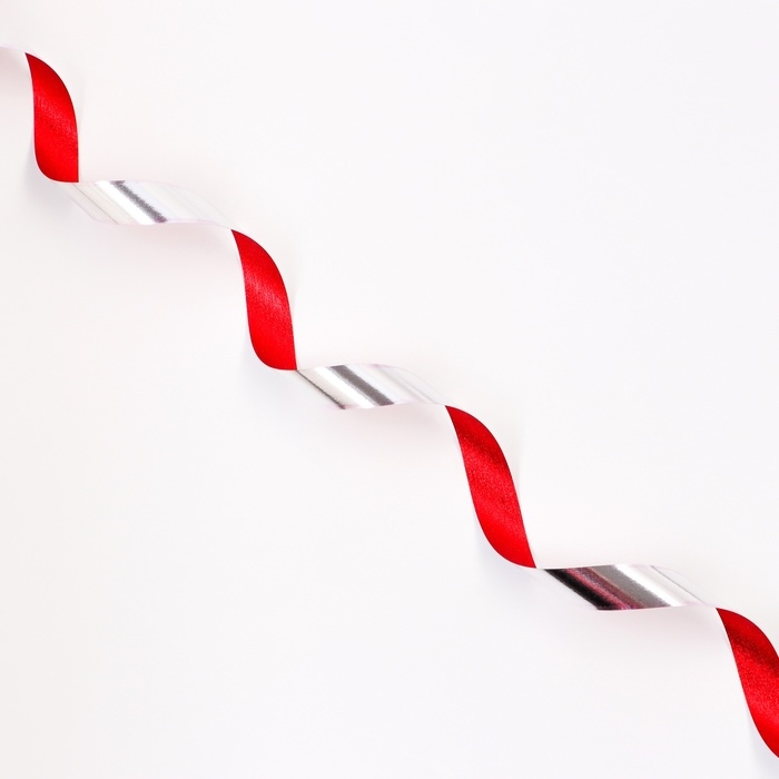 Лента для декора и подарков Лента для декора и подарков "Шелк", 1,2см х 45м, красная