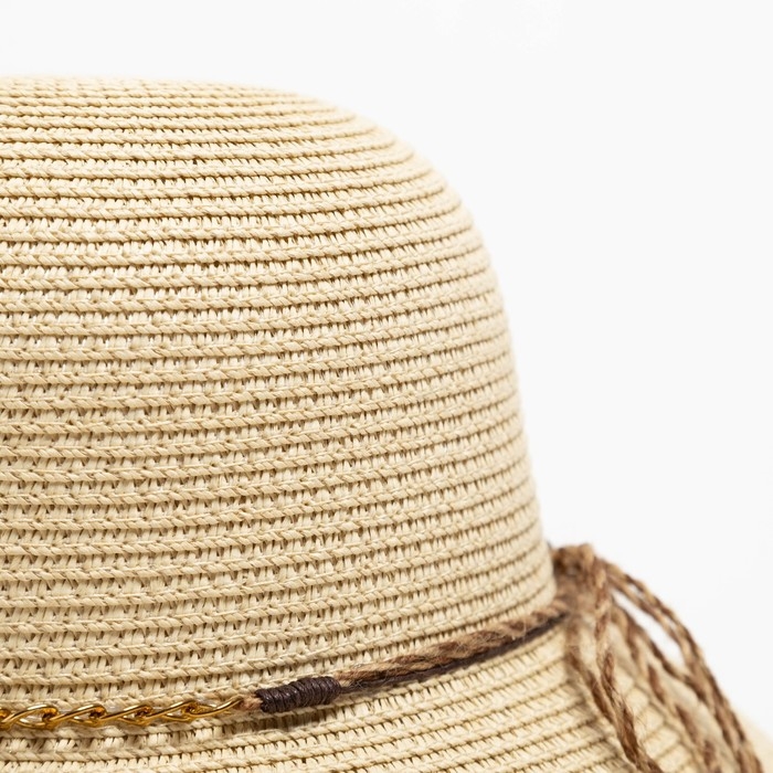 Шляпа женская MINAKU цвет бежевый, р-р 56-58 Шляпа женская MINAKU цвет бежевый, р-р 56-58