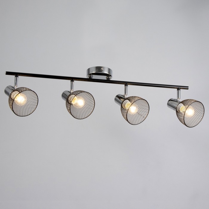 Светильник Светильник "Мэдока" 4х60Вт Е14 черный/хром 80х10х19,5см