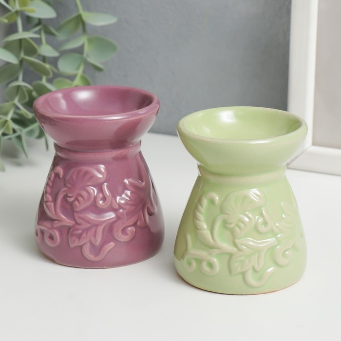 Аромалампа керамика  Аромалампа керамика "Виноградная лоза" МИКС 8х6,5х6,5 см