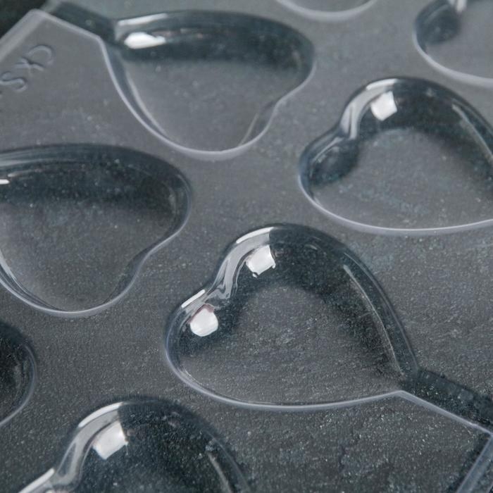 Форма для шоколада и конфет «Сердце», 27,2×18,2 см, 8 ячеек, цвет прозрачный Форма для шоколада и конфет «Сердце», 27,2×18,2 см, 8 ячеек, цвет прозрачный