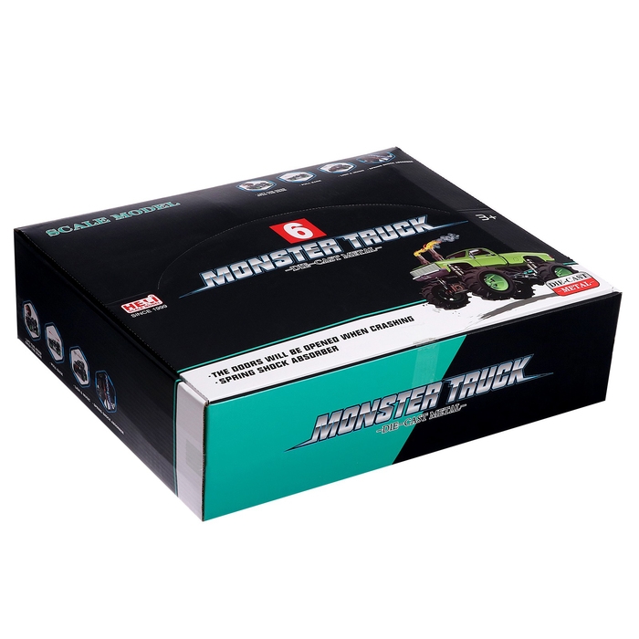 Машина металлическая «Джип», открываются двери, капот, инерция, МИКС