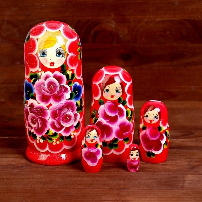 Матрёшка 5 в 1, расписная, большая, МИКС Матрёшка 5 в 1, расписная, большая, МИКС