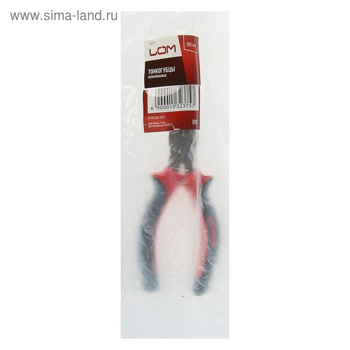 Длинногубцы ЛОМ, шлифованные, двухкомпонентные рукоятки, 160 мм Длинногубцы ЛОМ, шлифованные, двухкомпонентные рукоятки, 160 мм