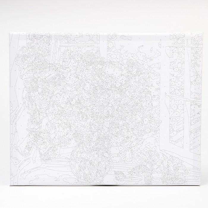 Картина по номерам на холсте с подрамником «Маки на окне», 40 х 50 см