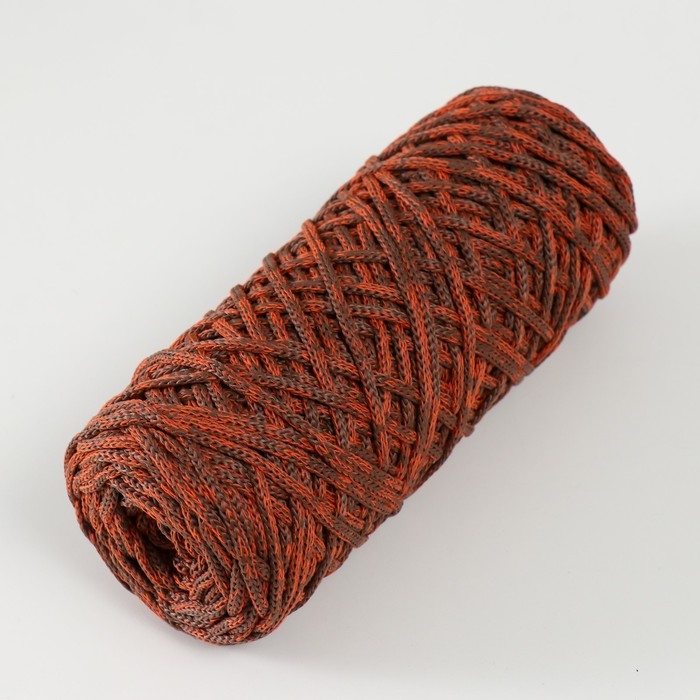 Шнур для вязания 35% хлопок,65% полипропилен 3 мм 85м/160±10 гр (Рябина/шоколад) Шнур для вязания 35% хлопок,65% полипропилен 3 мм 85м/160±10 гр (Рябина/шоколад)