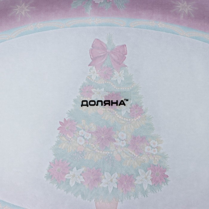 Блюдо стеклянное овальное Доляна «Новогодняя ель», 24,5×15,5 см