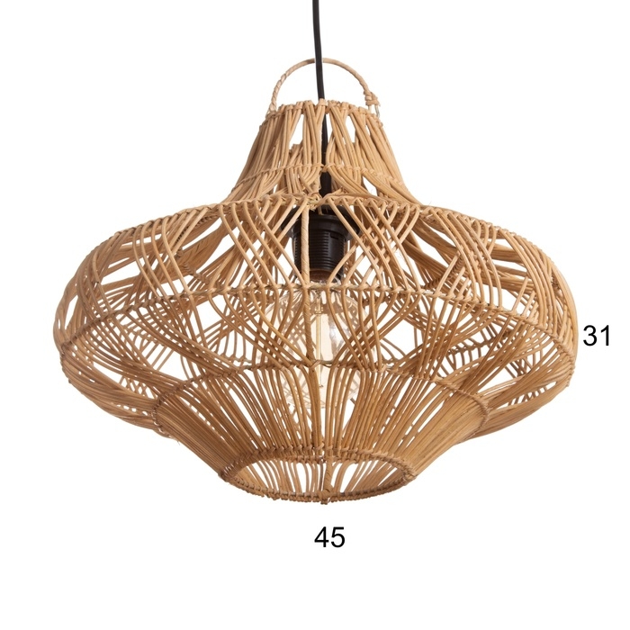 Светильник потолочный из ротанга Светильник потолочный из ротанга "Пурнама" 1х120Вт, Е27, 40х40х30 см