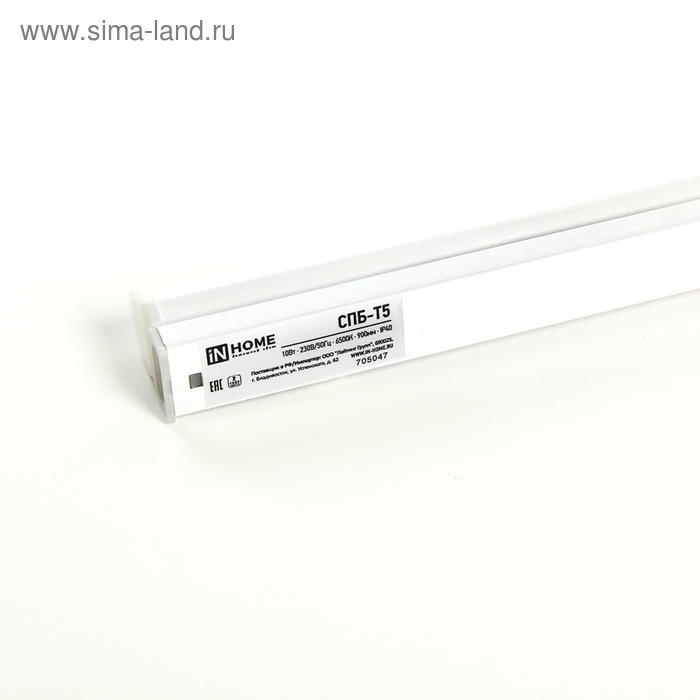 Светильник светодиодный IN HOME СПБ-Т5, 10 Вт, 230 В, 6500 К, 900 Лм, 900 мм Светильник светодиодный IN HOME СПБ-Т5, 10 Вт, 230 В, 6500 К, 900 Лм, 900 мм