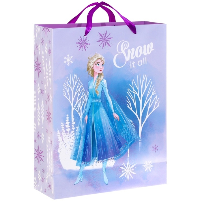 Новый год. Пакет подарочный, 31х40х11 см, упаковка, Холодное сердце