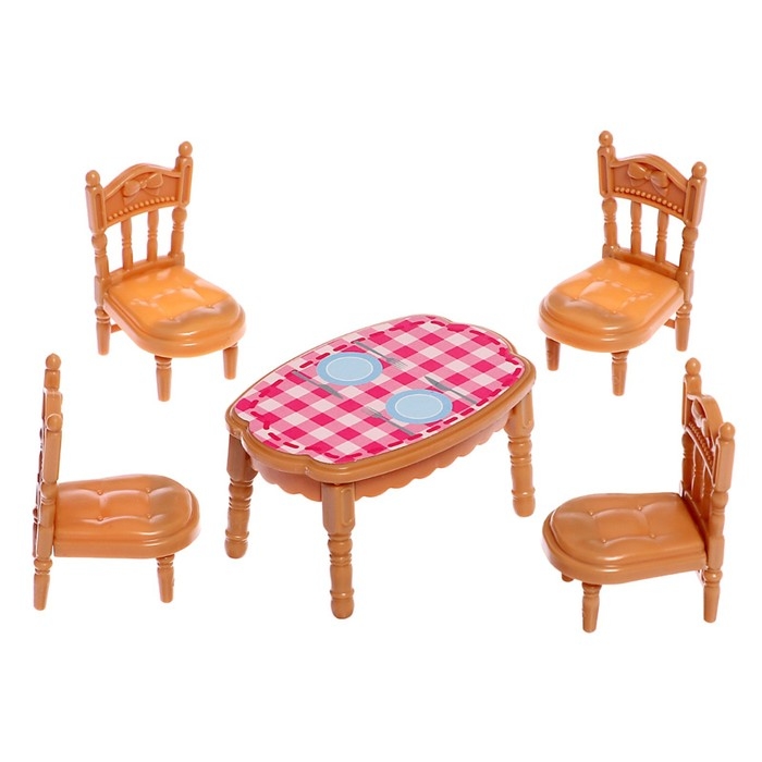 Дом для кукол с набором животных «Семья кроликов» и питомцем, свет, звук Дом для кукол с набором животных «Семья кроликов» и питомцем, свет, звук