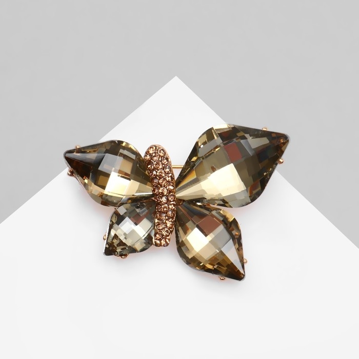 Брошь «Бабочка» крупная, цвет золото Брошь «Бабочка» крупная, цвет золото