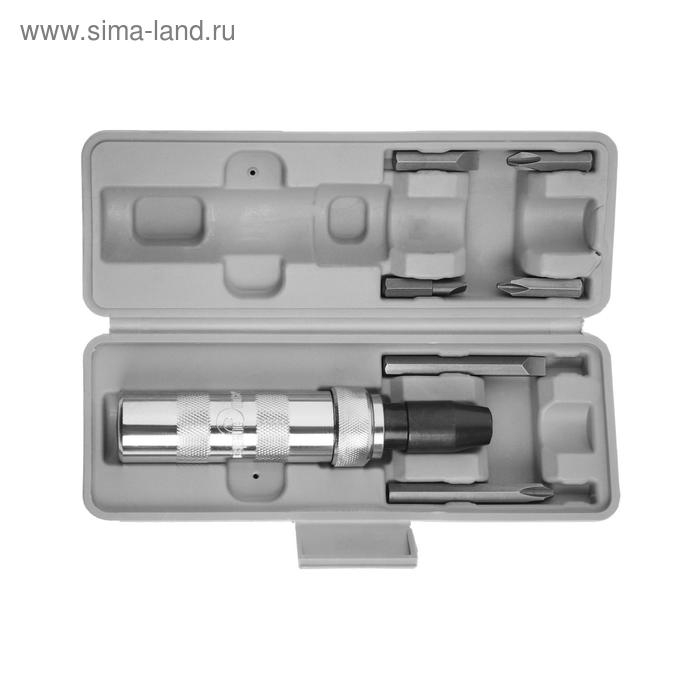 Отвертка ударная  Отвертка ударная "СЕРВИС КЛЮЧ" 71575, 1/2", 6 насадок-бит, 8 мм, металлическая рукоятка