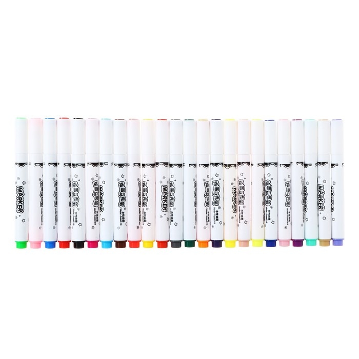 Набор маркеров, 24 цветов, кистеобразный наконечник, в пластиковой коробке Набор маркеров, 24 цветов, кистеобразный наконечник, в пластиковой коробке