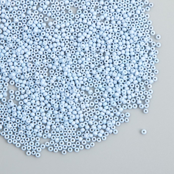 Бисер стекло 12/0  Бисер стекло 12/0 "Детский голубой" ровный №674 450 гр